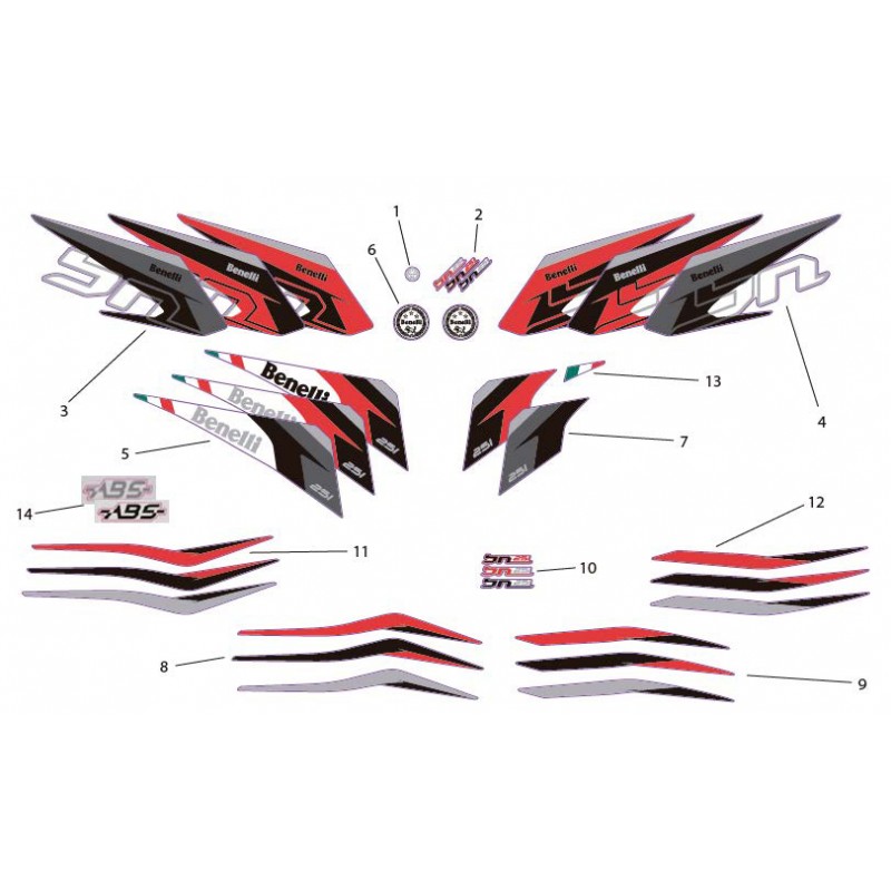 STICKERS Benelli BN 251 ABS